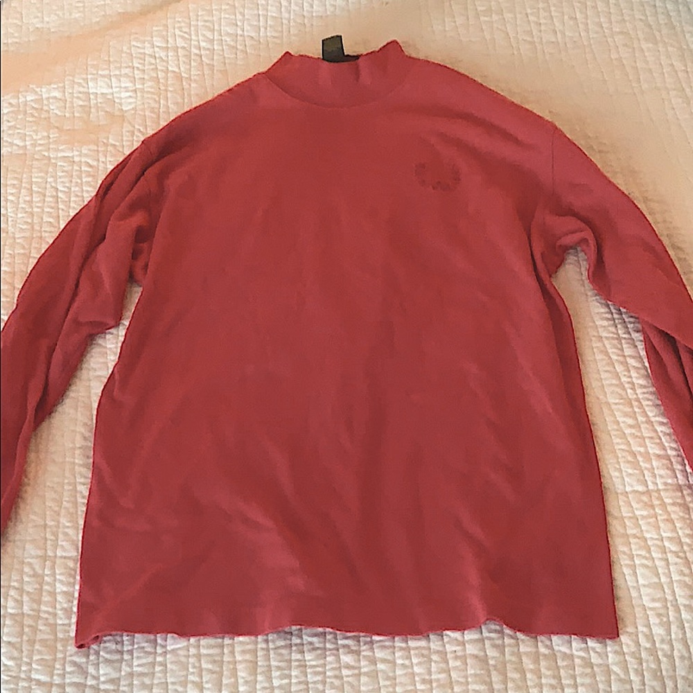 red crew neck